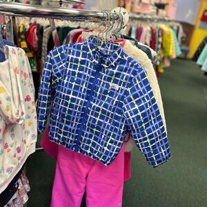 The North Face Blue and White Kids winter coat  Jacket